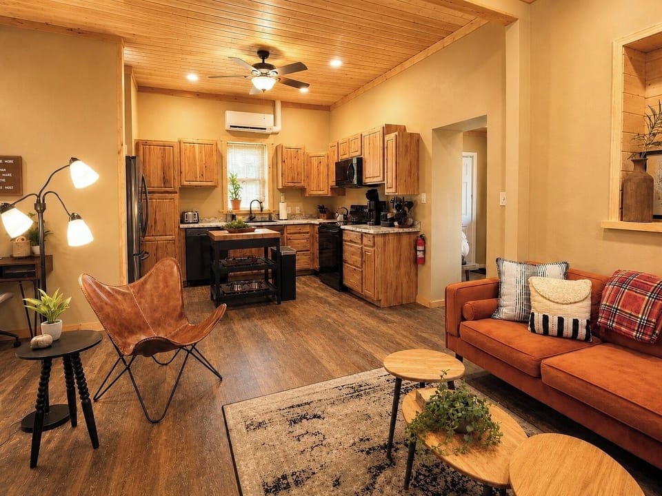 Open concept living room and kitchen 
