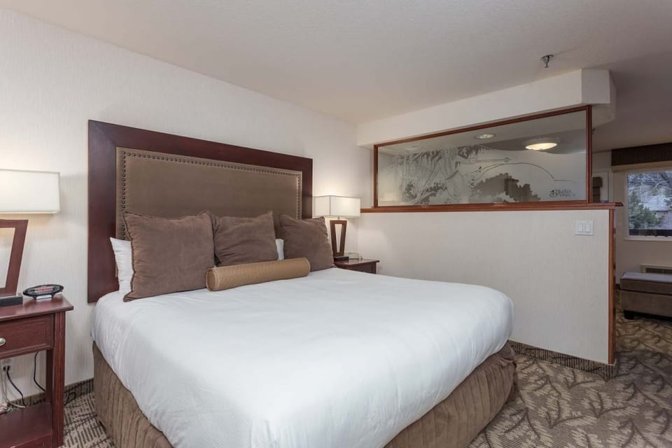 Sink into a serene king bed for restorative sleep