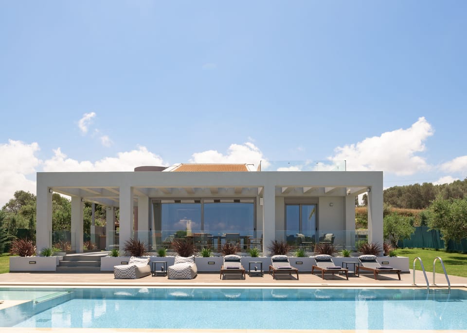 The beautiful exterior of our bespoke villa