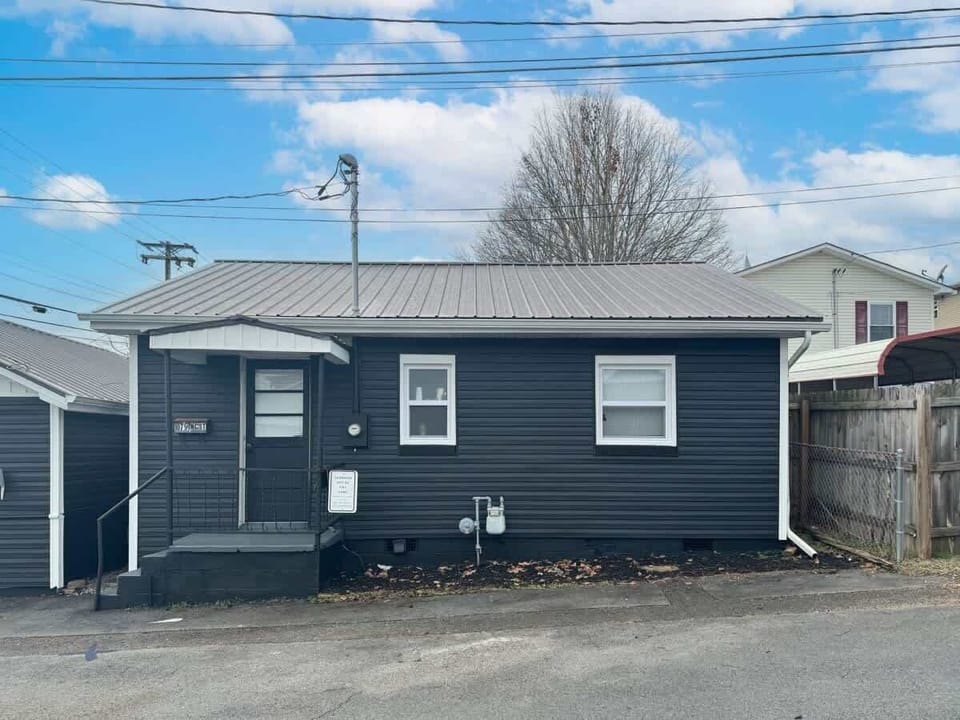 Front view of tiny home