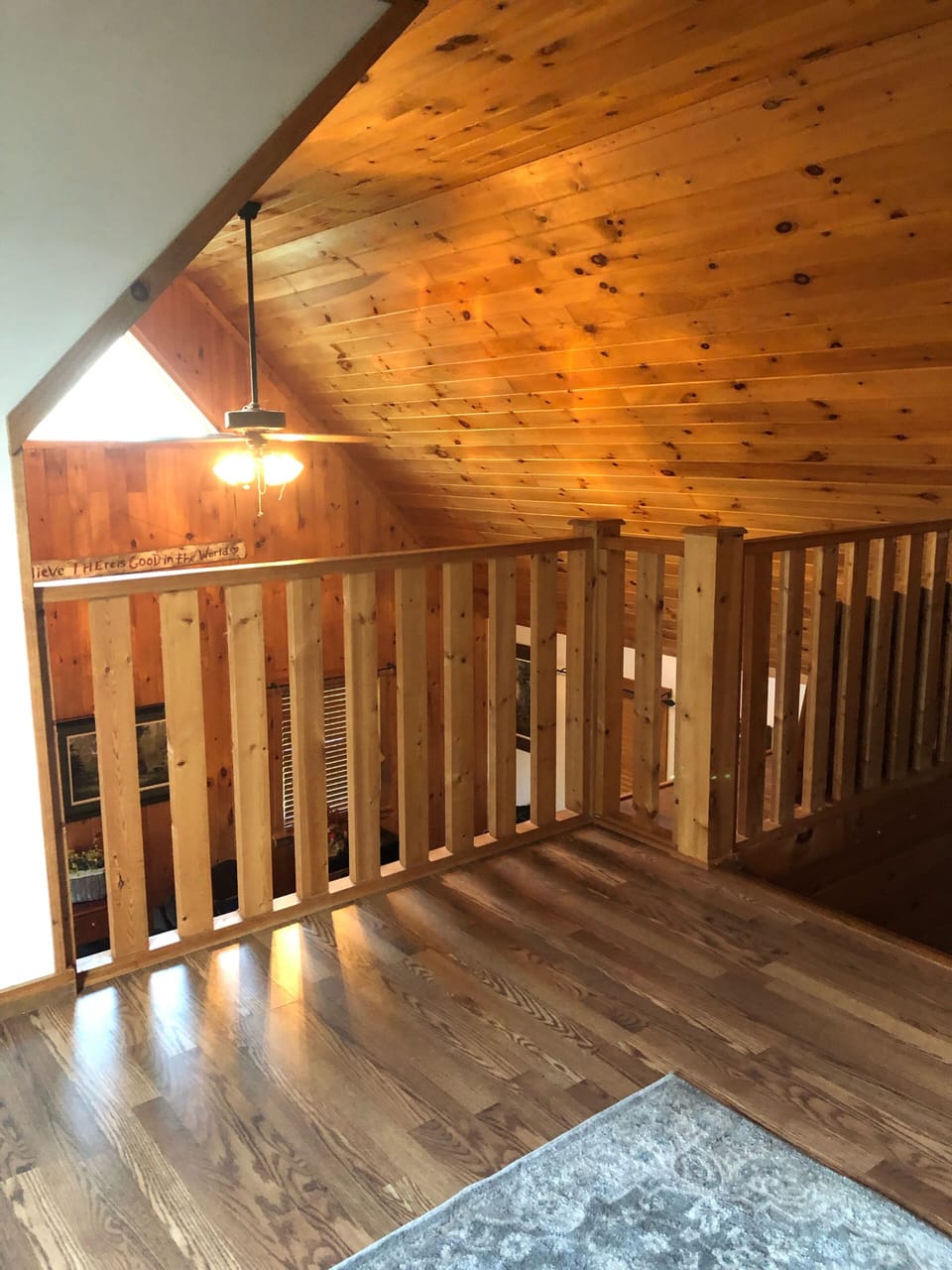 Loft bedroom view interior
