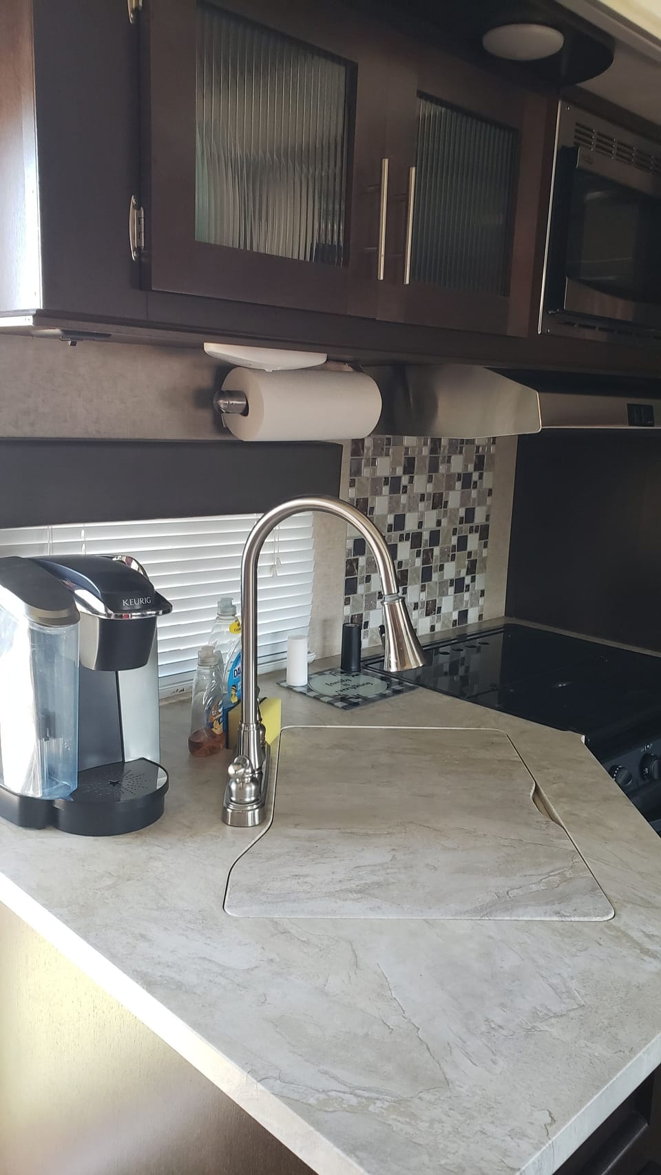 kitchen sink with keurig