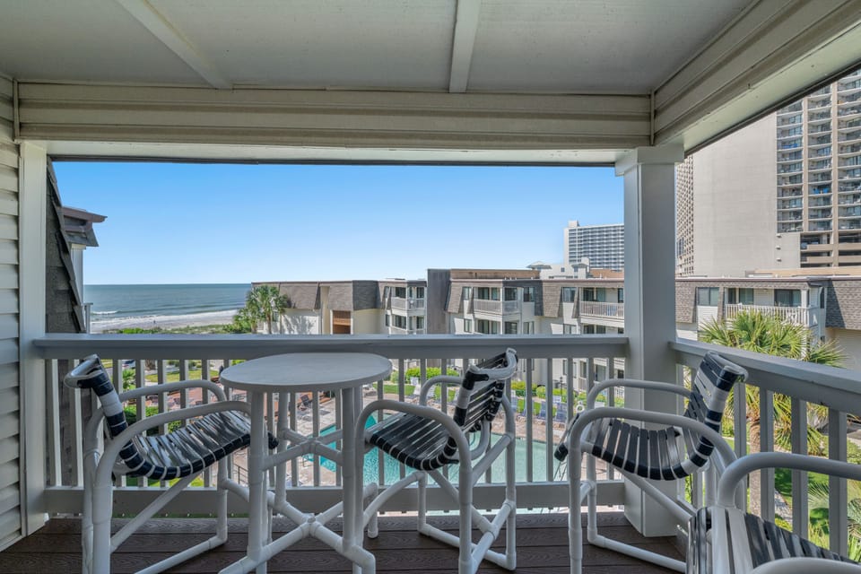 You can enjoy a great sunrise while having morning coffee on the private balcony