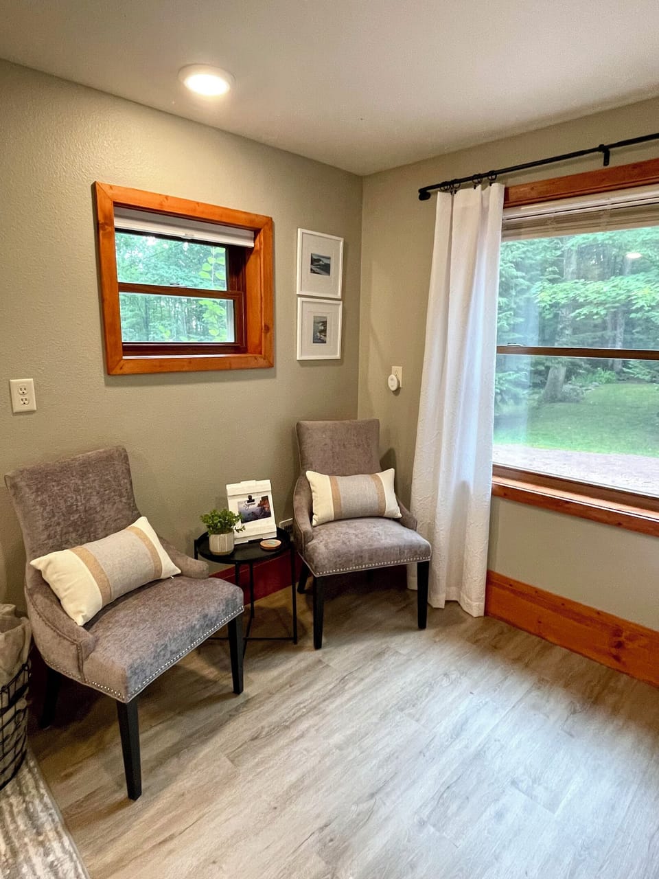 Rock Garden Bedroom seating area next to the large window