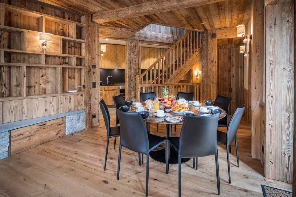 Settle into the dining area and enjoy a nice meal.