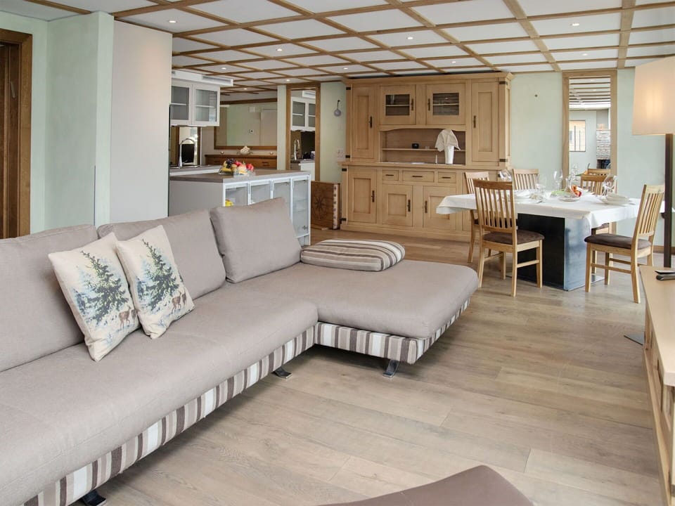 Furniture, Interior Design, Flooring, Couch, Floor, Wood, Ceiling, Table, Living Room, Room