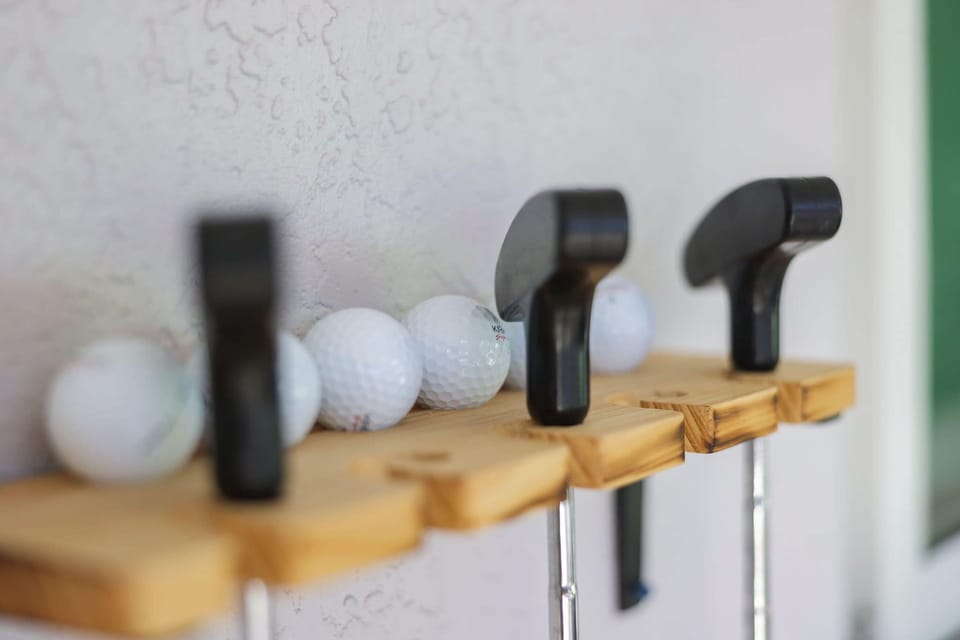 Of course, we have golf items you can use to enjoy our putting green.
