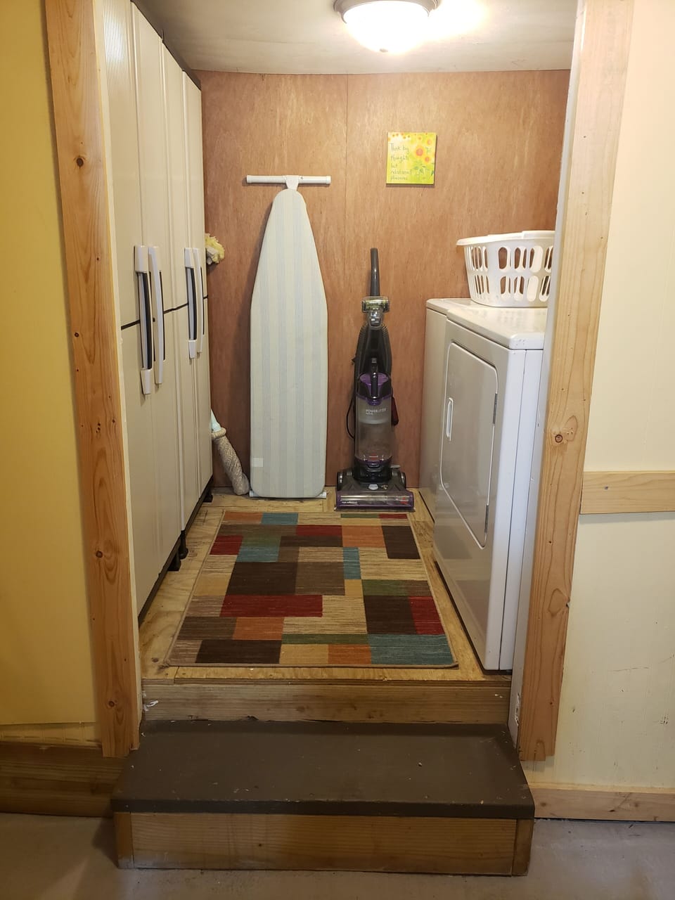 laundry Room,  2 steps up