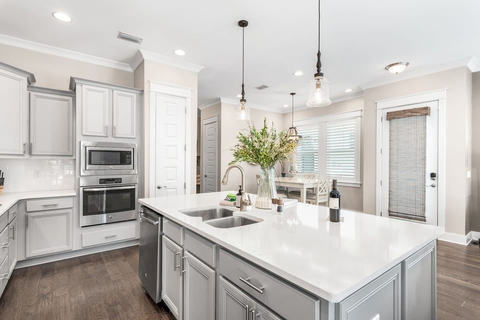 Spacious kitchen with plenty of room to work. Stocked with all you need.