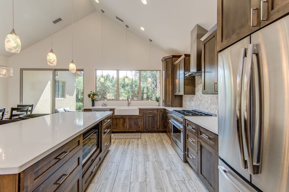 Fully Equipped, Stainless Appliances and a Farm Sink