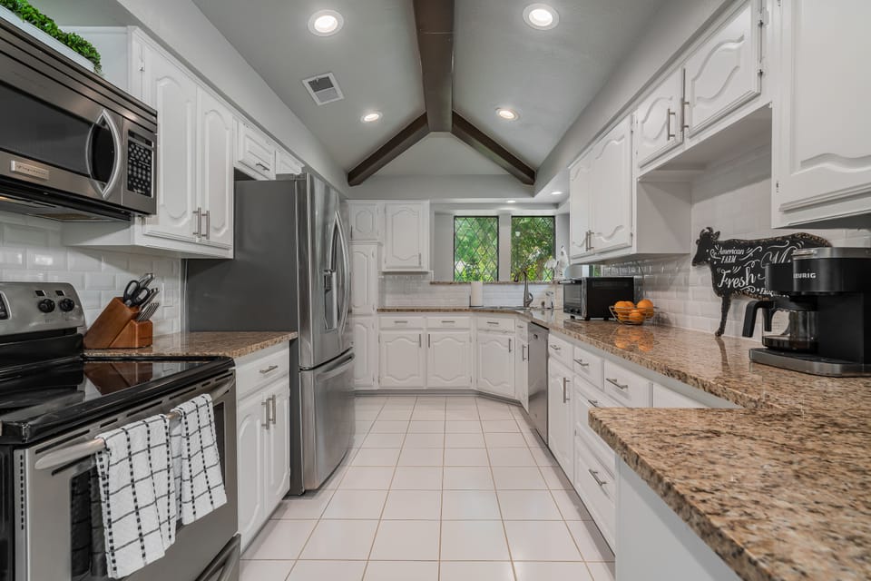 Fully stocked kitchen