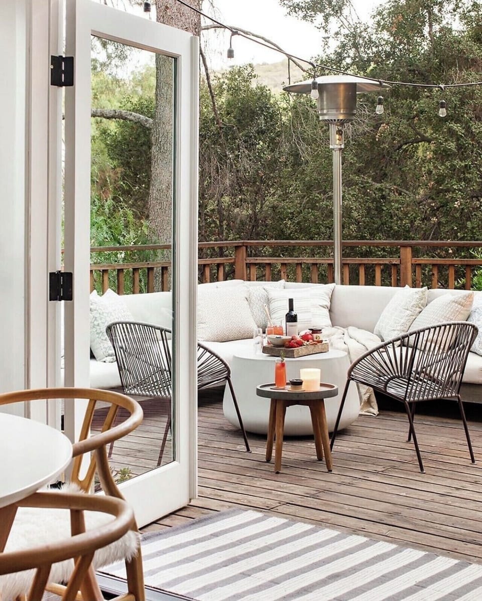 Indoor / Outdoor vibes are perfect for a glass of wine with your loved ones.