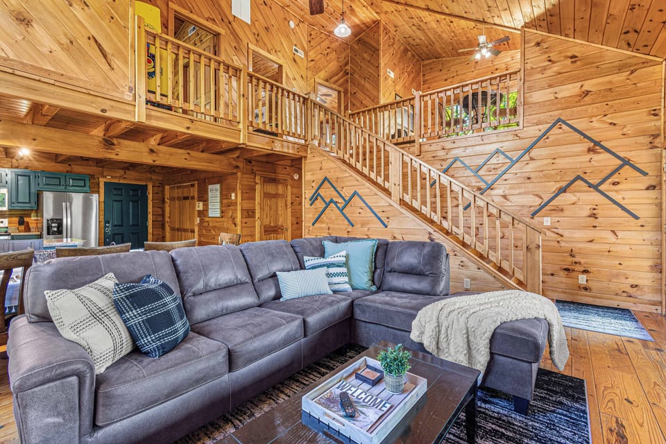 The living room and dining room serve as a central gathering space.