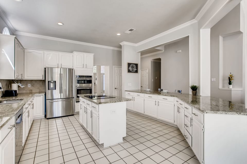 Another view of the open kitchen