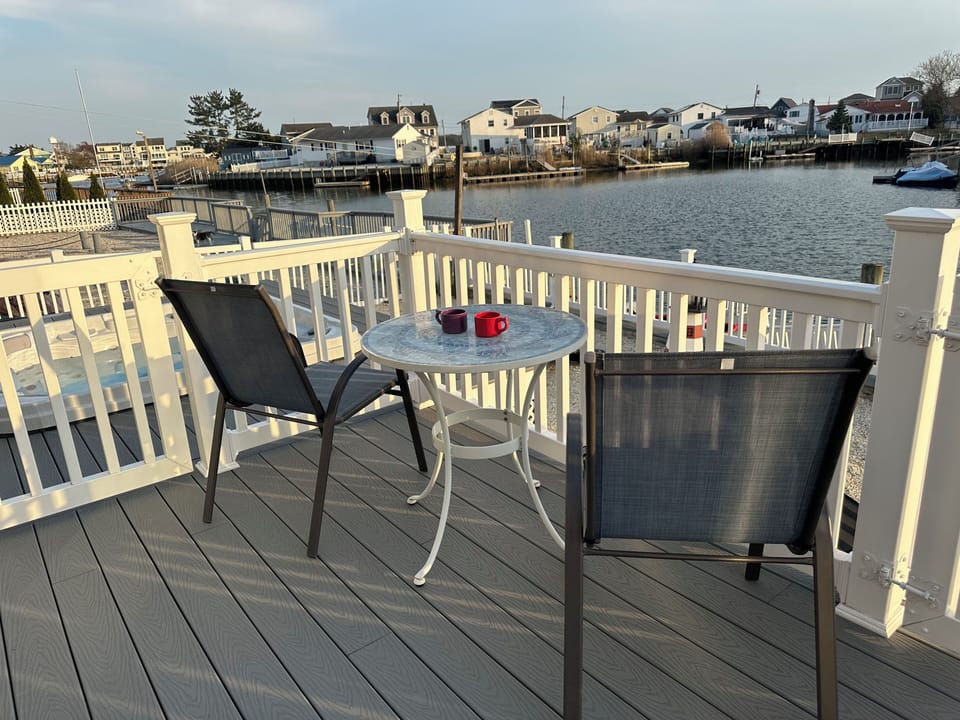 Backyard - Bistro Table - Perfect for morning coffee.