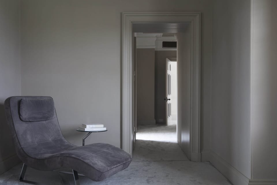 View from room 1, through dressing room to central hallway
