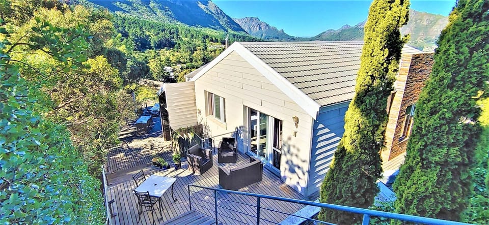 The apartment is the entire top floor of a very large house with sweeping views