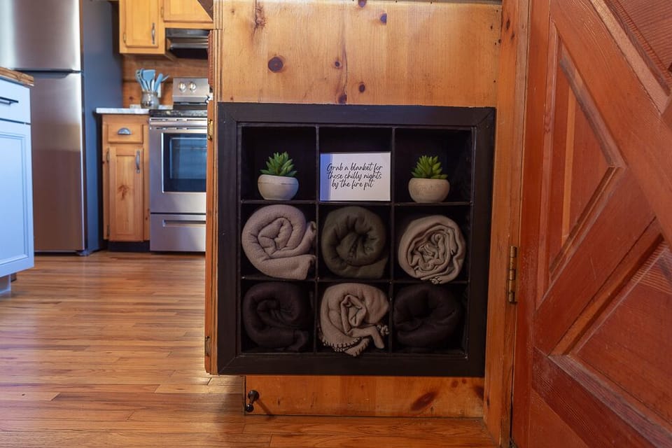 Grab a blanket to bring out to the fire pit for those chilly nights