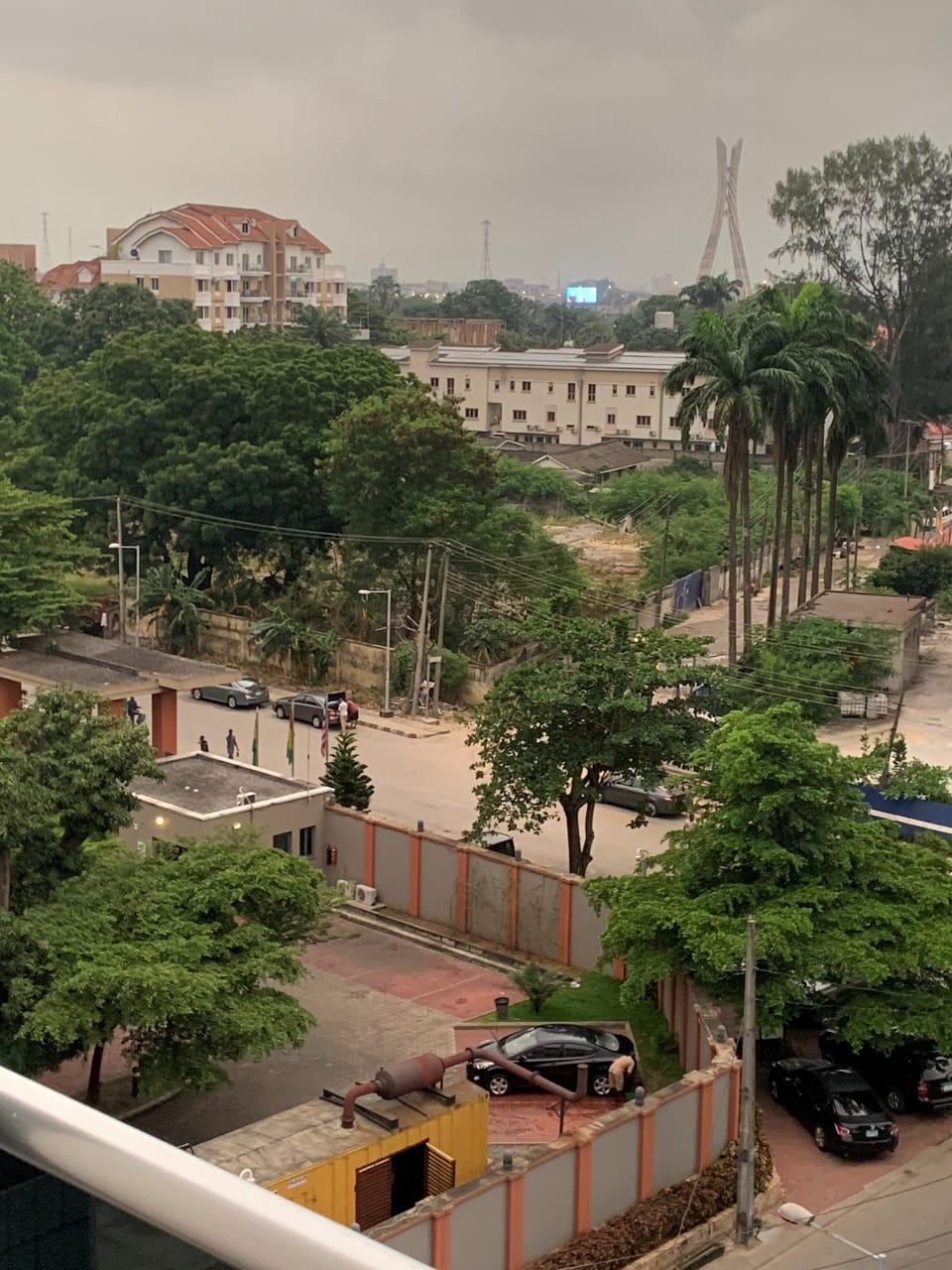 View of the Lekki-Ikoyi Link Bridge from one of the balconies.
