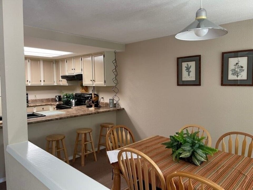 Dining area and kitchen
