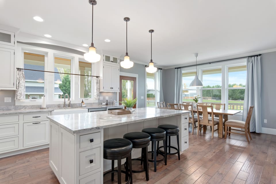 kitchen and dining area from the hall