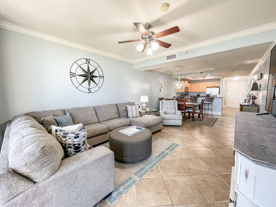 Gulf Front View Living Room 