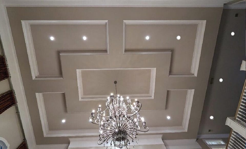 19' ceilings in living room