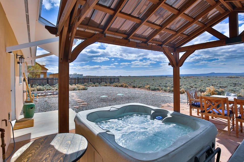 new hot tub and back patio!