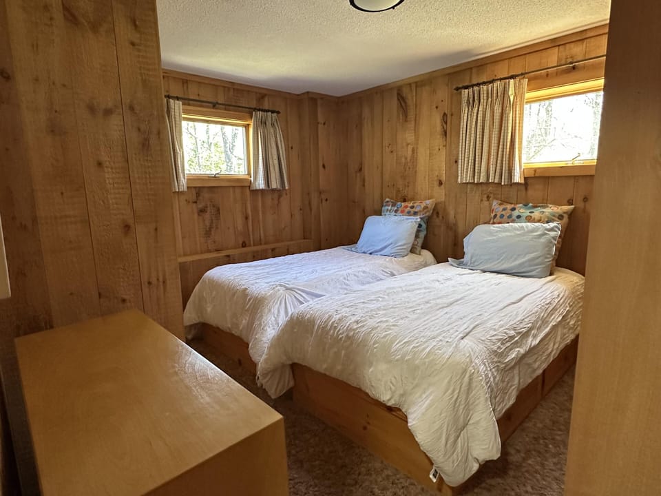 Twin bedroom on lower level.