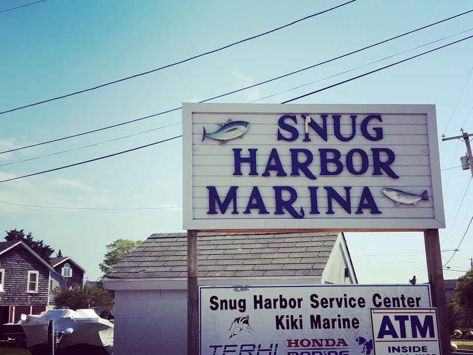 Snug Harbor Marina is a short walk