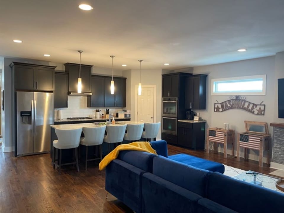 Spacious Wide Open Living Area Including Kitchen (with Island) and Dining Room