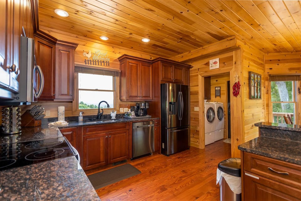 Spacious Kitchen with Granite Countertops