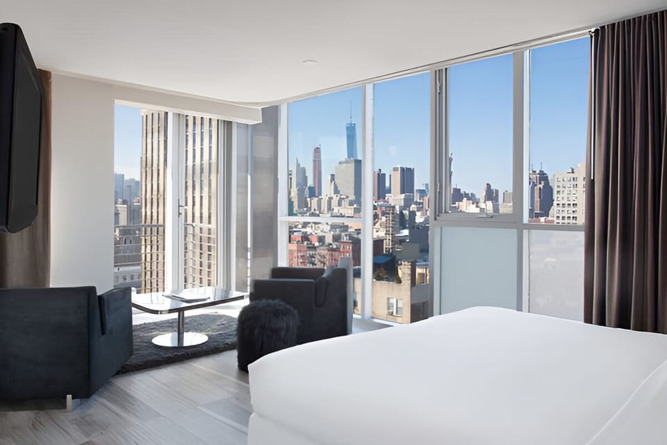 bedroom with coffee table and sofa