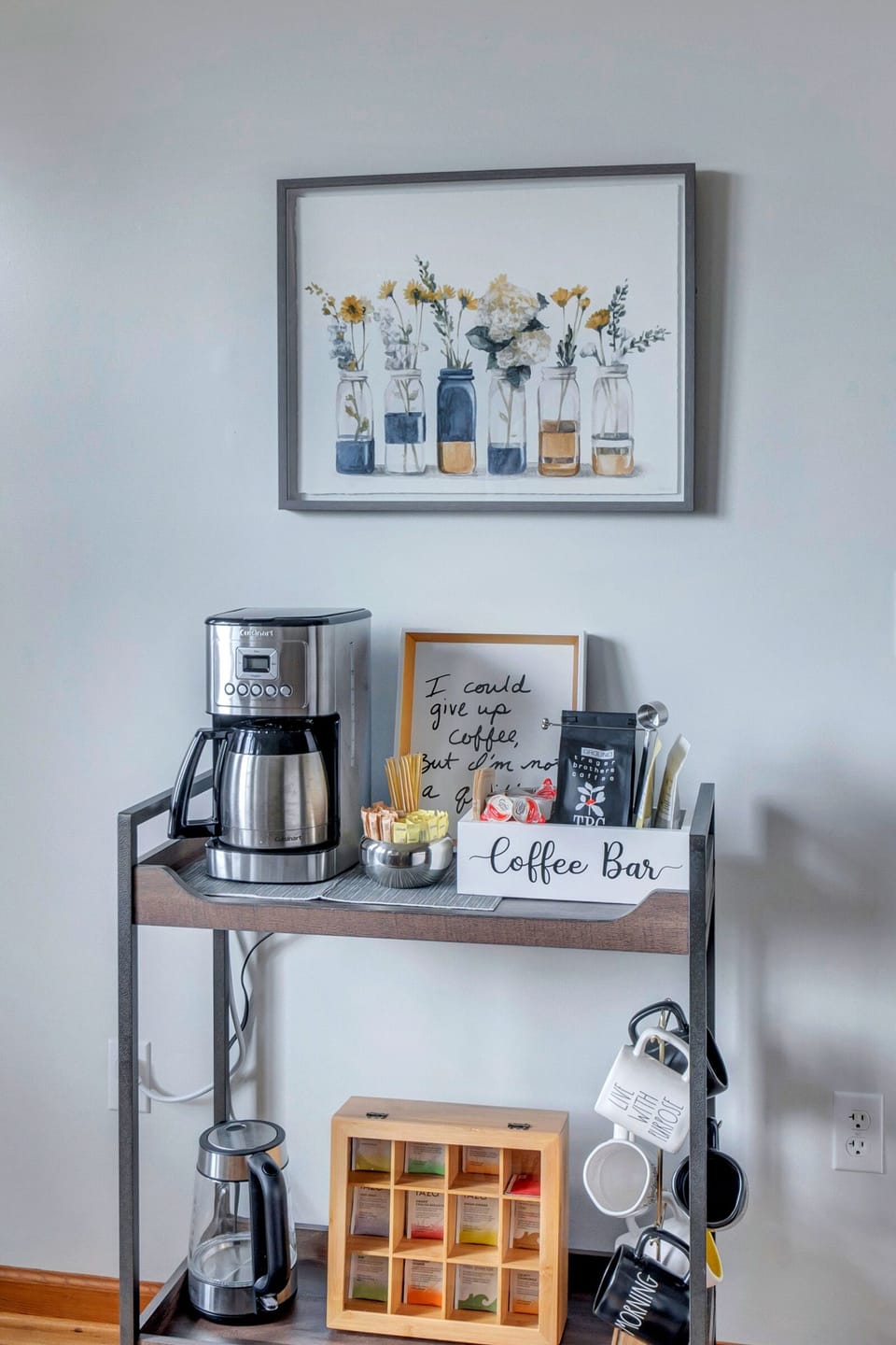 Coffee and tea lovers look no further!  There is a whole station awaiting you!
