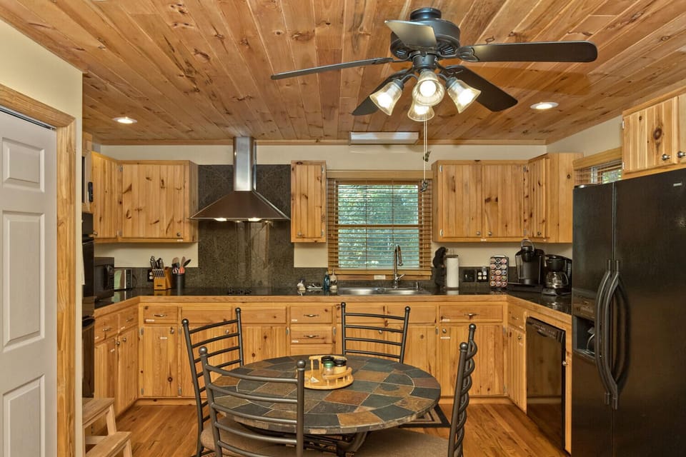 Two coffee makers - one regular drip and one K-cup are available to guests along with everything you need to prepare meals.