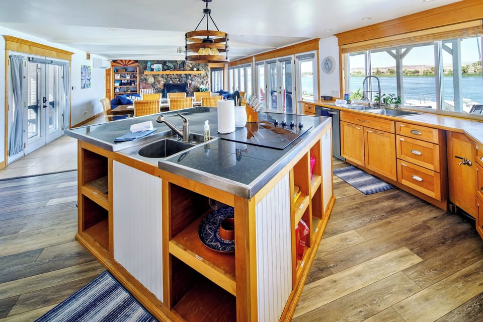 Main house kitchen - two sinks, two refrigerators