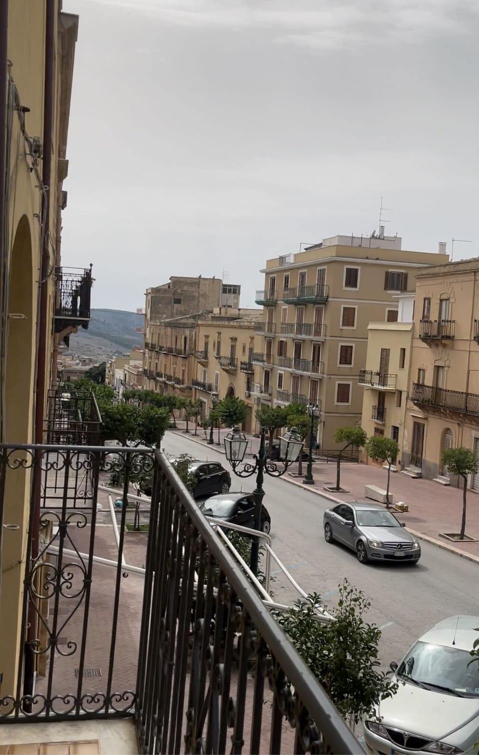 View from Balcony looking down the road.