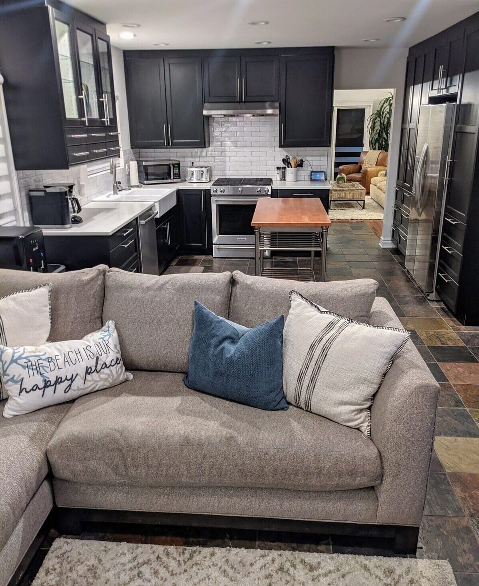 Kitchen open to family room