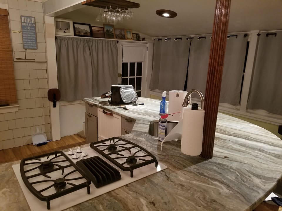 Fully equipped Kitchen with drawer dishwasher and double wall oven. 
