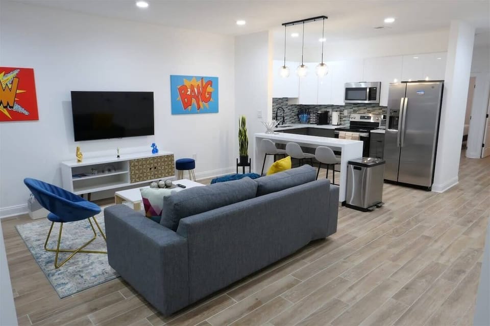 Smart TV in the living space is perfect for keeping up with your favorite shows