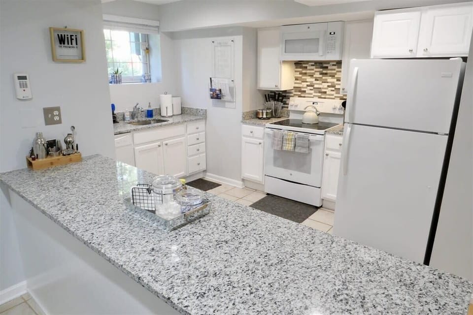 Full kitchen includes all essentials for whipping up a meal 