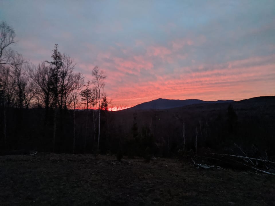 Mt Abram at sunset from the Great Room