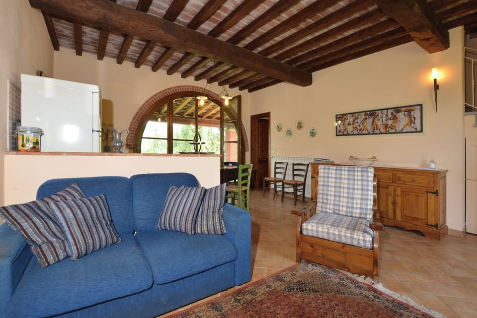 The living room in one of the units