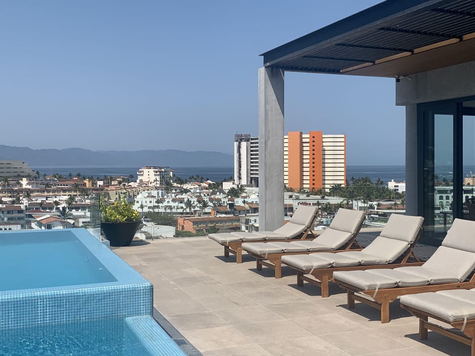 Rooftop pool chairs 
