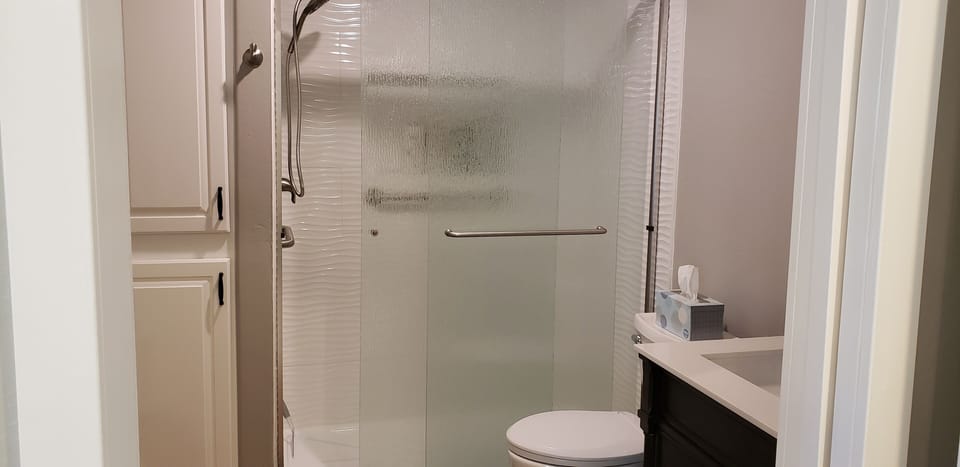 Walk in shower in bedroom #1.