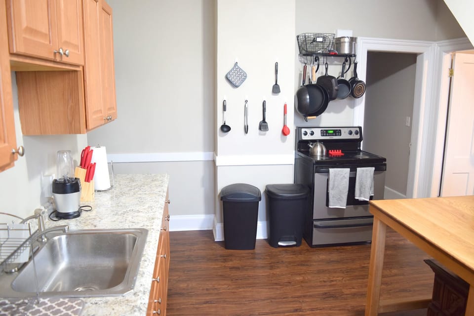 Fully equipped upstairs kitchen