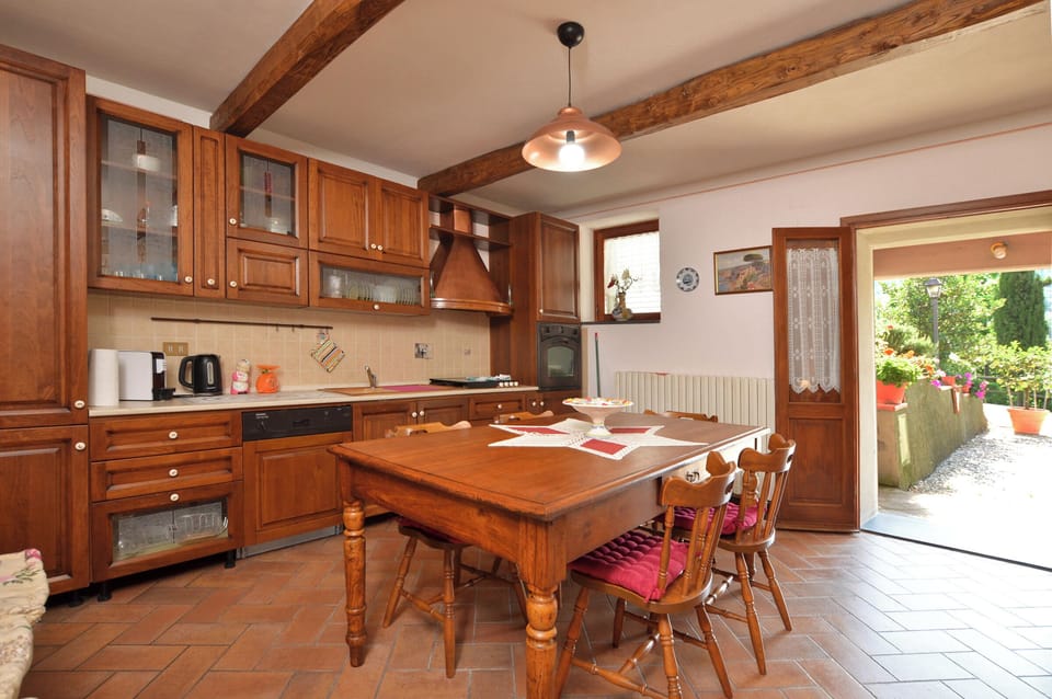 The lower level kitchen
