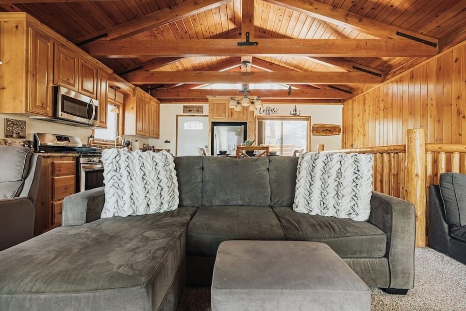 Our cabin has lots of extra cozy spots to lounge or take a little afternoon nap.