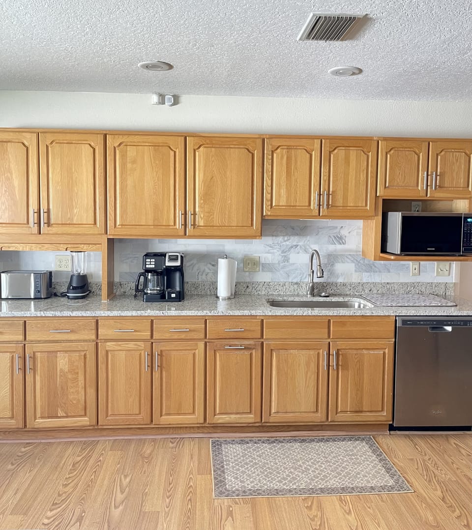  kitchen area with a lot of space