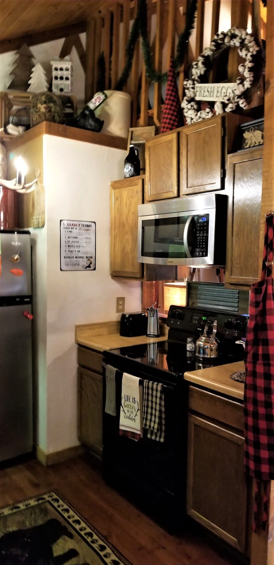 Kitchen is fully equipped with all major appliances-pots-pans-utensils-dishes